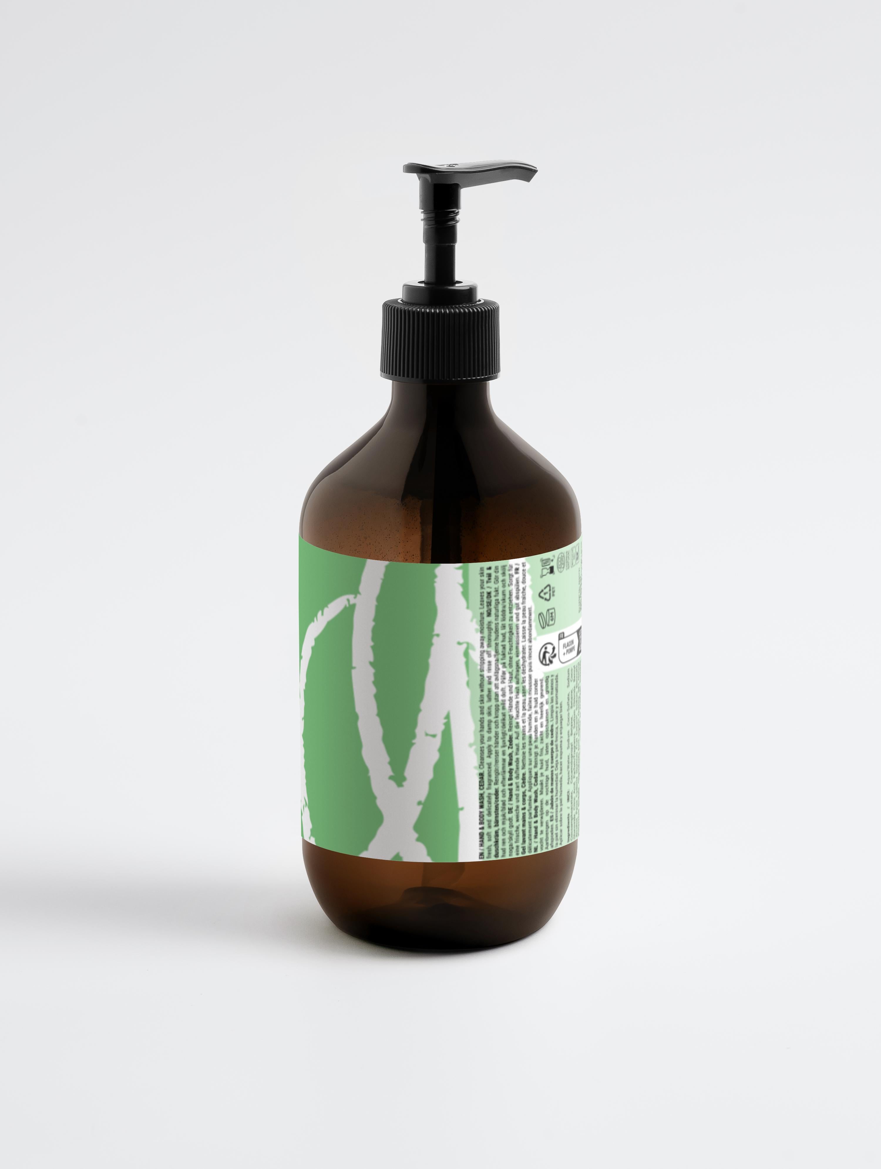 Hand & Body Wash, Peppermint & Dark Cedar